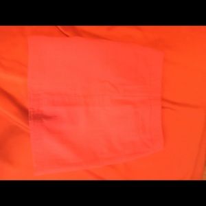 Tomato red Cynthia Rowley secretary skirt